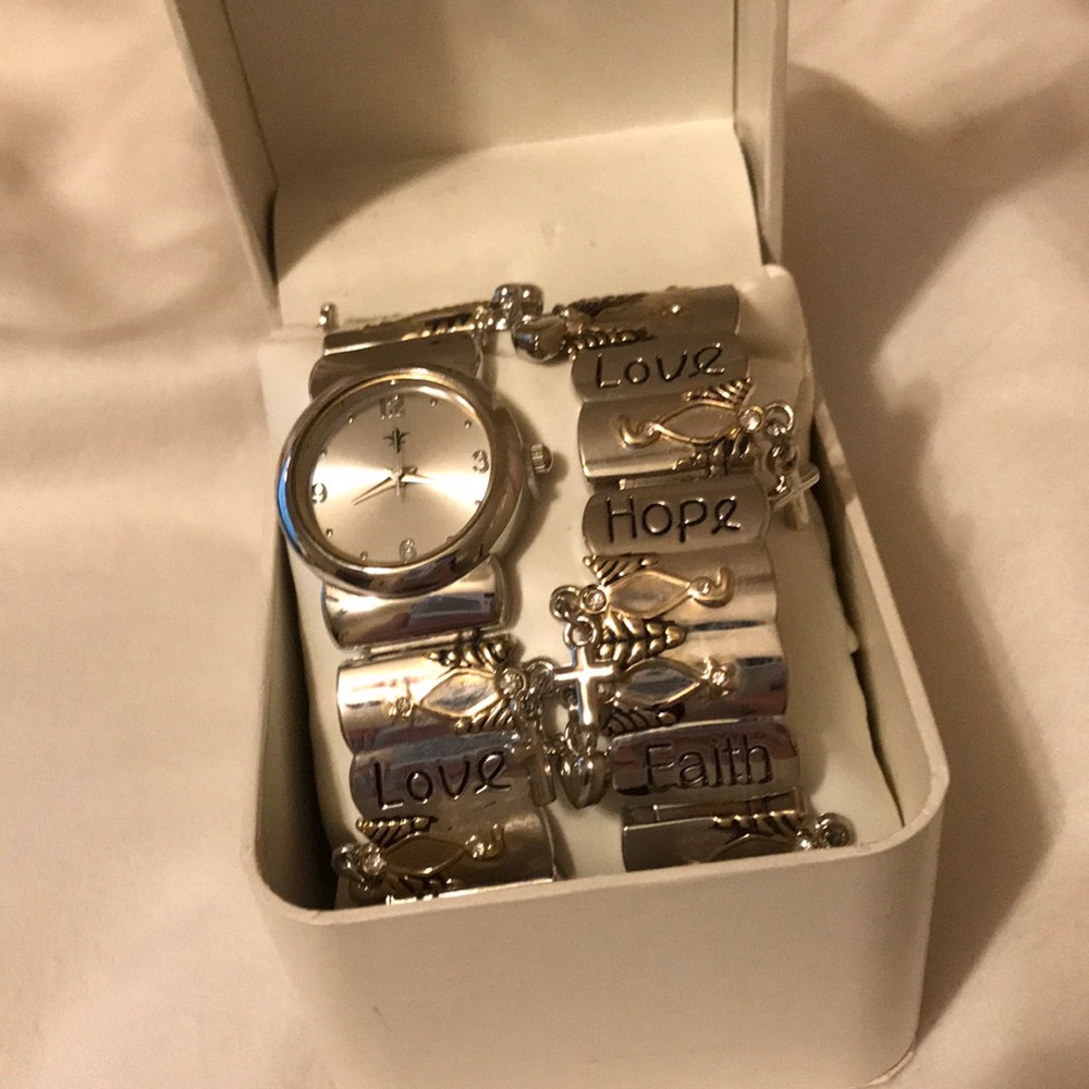 Cato Faith Hope Love Watch Set